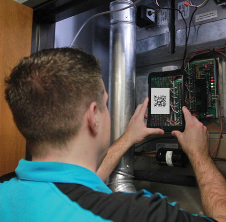 Smart Phones on the HVAC Job - Look for ZONEFIRST QR Codes